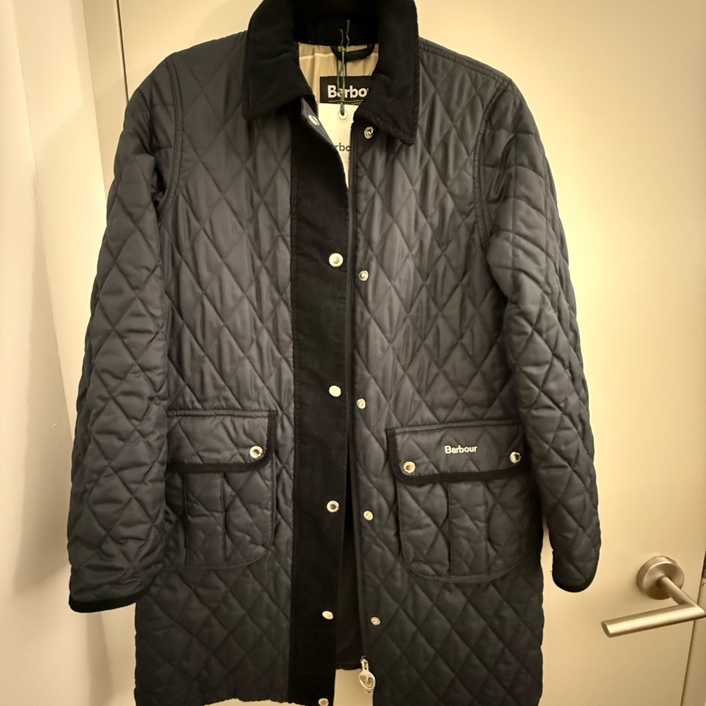 Barbour Tulip Corduroy Trim Quilted Jacket - Picture 2 of 8